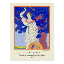 Cerises de Les por Lepape Tarjetas Postales