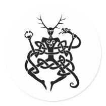 cernunnos round sticker