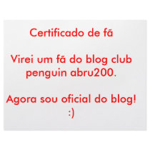 Certificado de fãVirei um fã do blog club pengu... letterhead by abru200 Certificado de fãVirei um fã do blog club pengu... letterhead