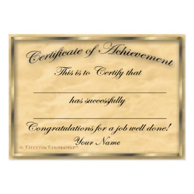 Certificates Achievement