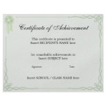 CERTIFICATE OF ACHIEVEMENT FLYER