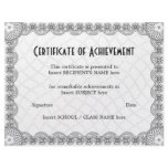 CERTIFICATE OF ACHIEVEMENT CUSTOM FLYER