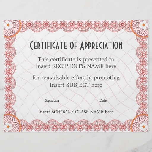 Certificate Of Appreciation Flyer Design 