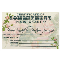 Certificate of Commitment Stationery Design