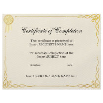 CERTIFICATE OF COMPLETION FLYER DESIGN