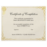 CERTIFICATE OF COMPLETION flyers