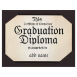 Certificate of Completion Graduation Diploma flyers