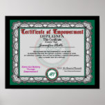 Certificate of Empowerment Print