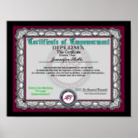 Certificate of Empowerment Poster