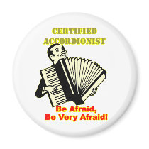 Certified Accordionist Fridge Magnet