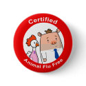 Certified Animal Flu Free buttons