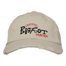 Certified BIGFOOT Hunter Halloween Embroidery Hat Baseball Cap
