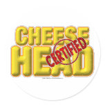 Certified CheeseHead Round Stickers