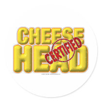 Certified CheeseHead Round Sticker