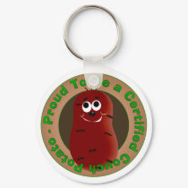 Certified Couch Potato keychains by CouchPotatos Certified Couch Potato keychains