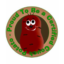 Certified Couch Potato t-shirts by CouchPotatos Certified Couch Potato t-shirts