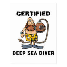 Certified Deep Sea Diver Gift Post Cards
