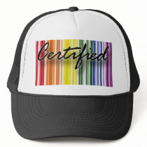 CERTIFIED. Gay Pride Rainbow Trucker Hat