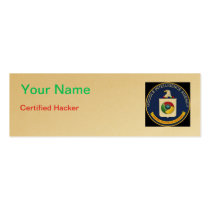 Certified hacker business card template