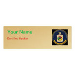 Certified hacker business card template