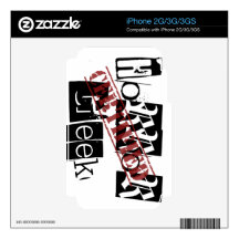 Certified Horror Geek iPhone 3 Decals