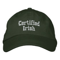 Certified Irish embroidered hats