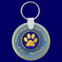 Certified-Life-Long Cat Person Keychain