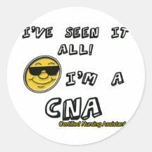 Certified Nursing Assistant Round Sticker