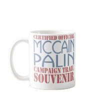Certified Official McCain Palin Souvenir mugs