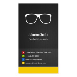 Certified Optometrist Optical Creative Innovative Business Card