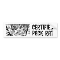 Certified Pack Rat bumper stickers