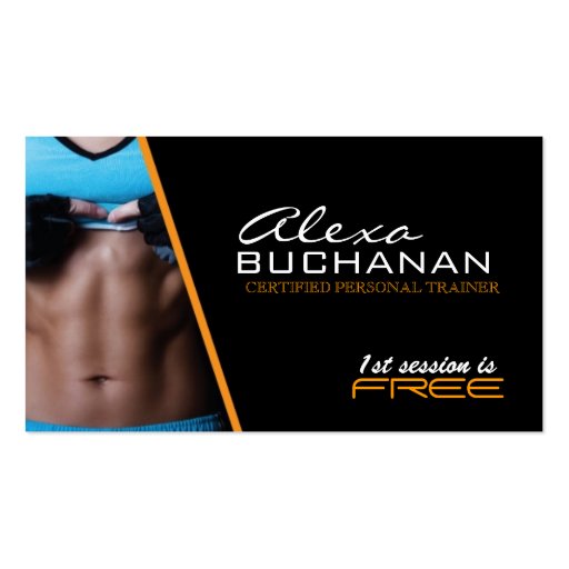 Certified Personal Trainer Business Card (front side)