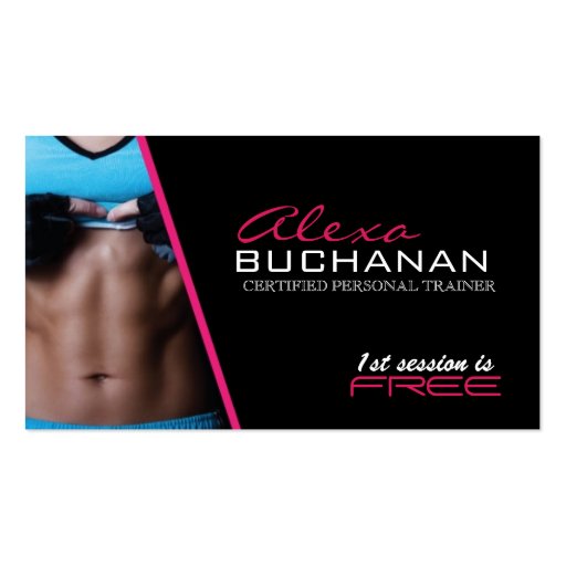 Certified Personal Trainer Business Card (front side)