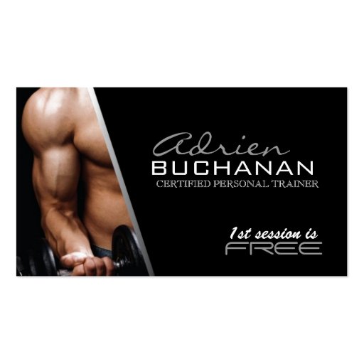 Certified Personal Trainer Business Card Template (front side)