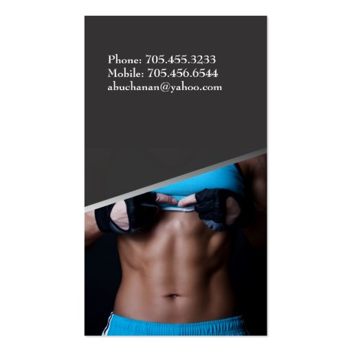 Certified Personal Trainer Business Card Templates (back side)