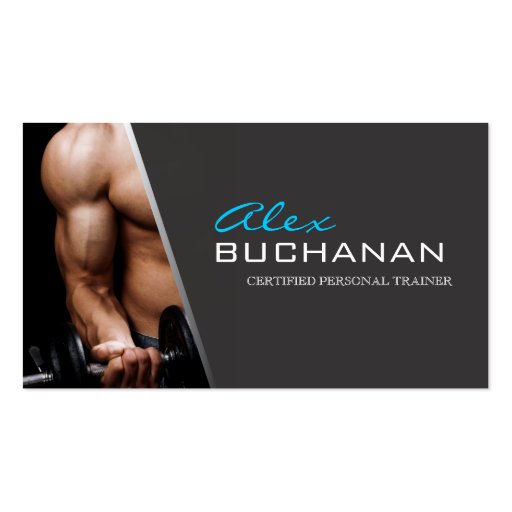 Certified Personal Trainer Business Card Templates (front side)