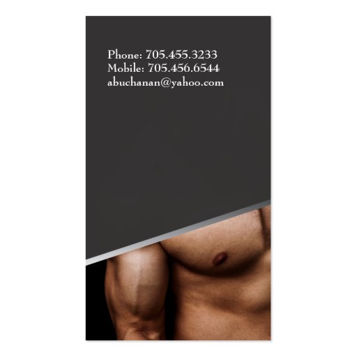 Certified Personal Trainer Business Card Templates (back side)