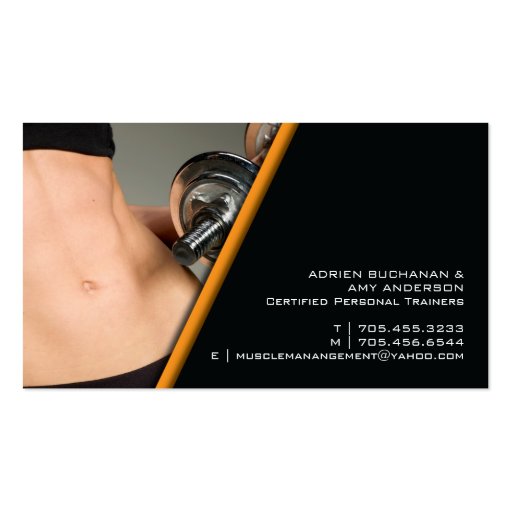 Certified Personal Trainer Business Cards (back side)