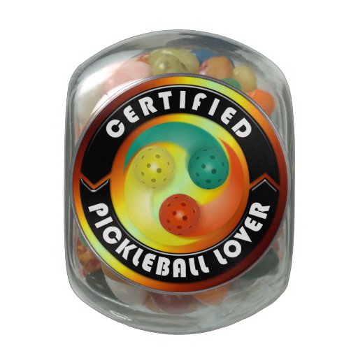 Certified Pickleball Lover 1 Options Jelly Belly Candy Jars Zazzle