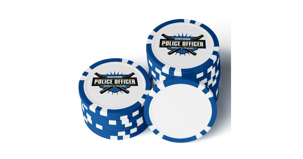Certified Police Officer Poker Chip Set Zazzle