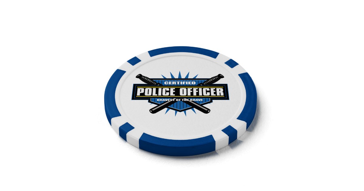 Certified Police Officer Poker Chip Set Zazzle