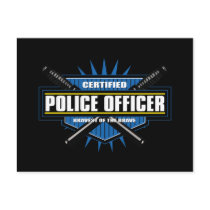 Certified Police Officer postcards by LawEnforcementGifts Certified Police Officer postcards