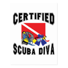 Certified SCUBA Diva Postcards