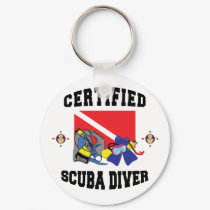 Certified SCUBA Diver keychains by SCUBA_Dive_TShirts Certified SCUBA Diver keychains