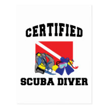 Certified SCUBA Diver Post Cards
