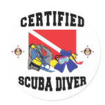 Certified SCUBA Diver stickers