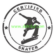 Certified Sk8r, www.sk8rzlyf.com stickers