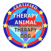 CERTIFIED THERAPY ANIMAL - THERAPY DOG stickers