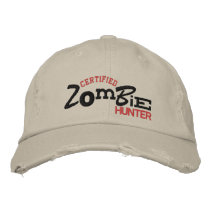 Certified ZOMBIE Hunter Halloween Embroidery Hat Embroidered Baseball Caps