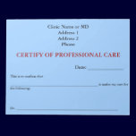 Certify of Professional Care Notepad (Sky Blue) notepads